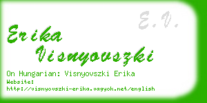 erika visnyovszki business card